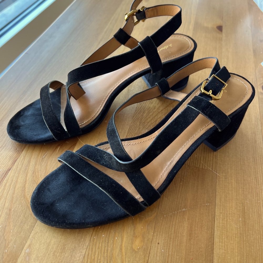 &other stories leather black sandals size 7